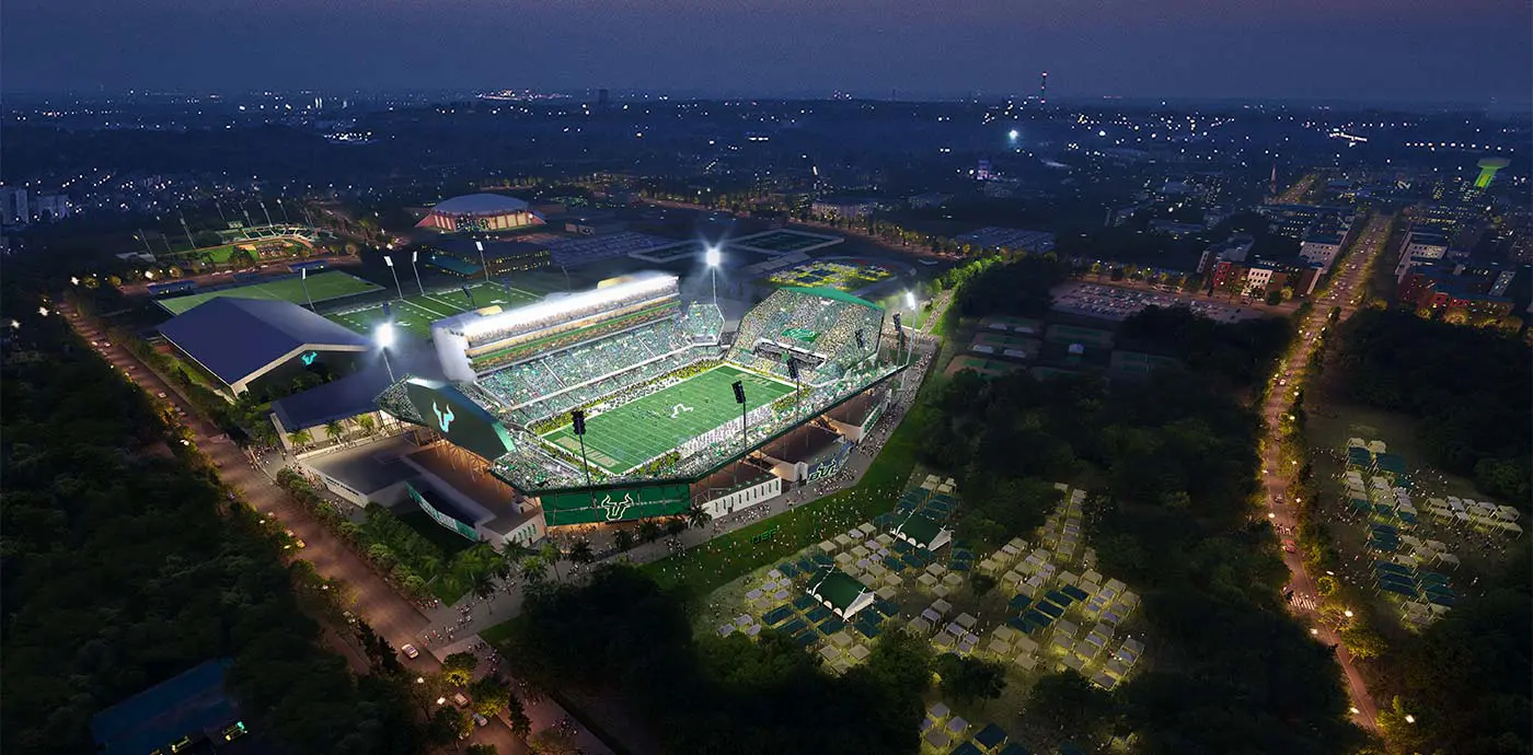 Rendering of the northwest bowl seating view